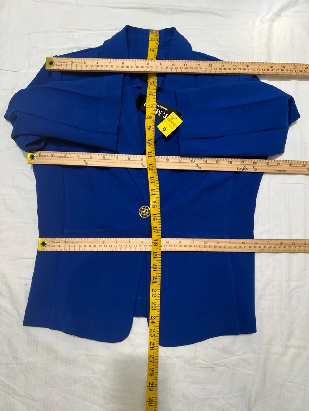 T Milano Skirt Suit Sz 6 Cobalt Blue Tailored Career Business NWT